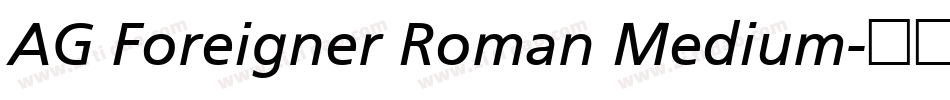 AG Foreigner Roman Medium字体转换
